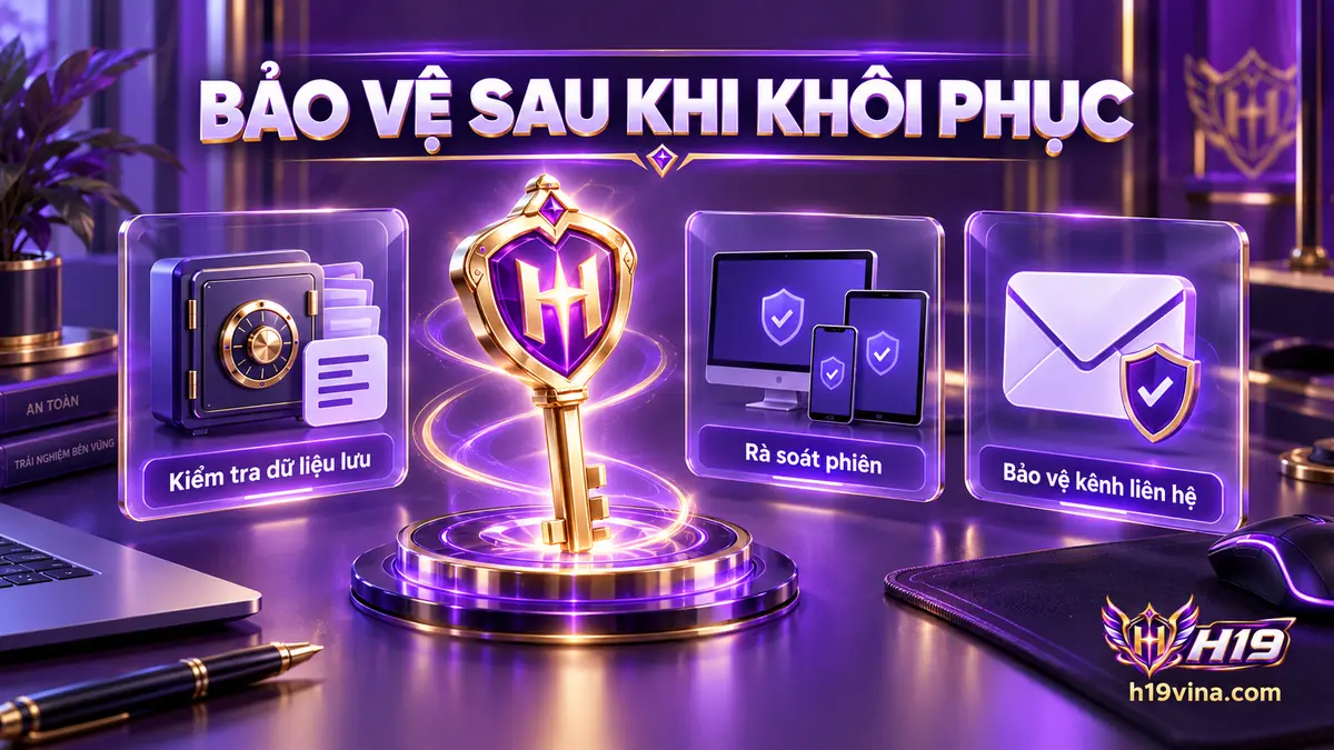 Bảo vệ tài khoản H19 sau khi khôi phục mật khẩu