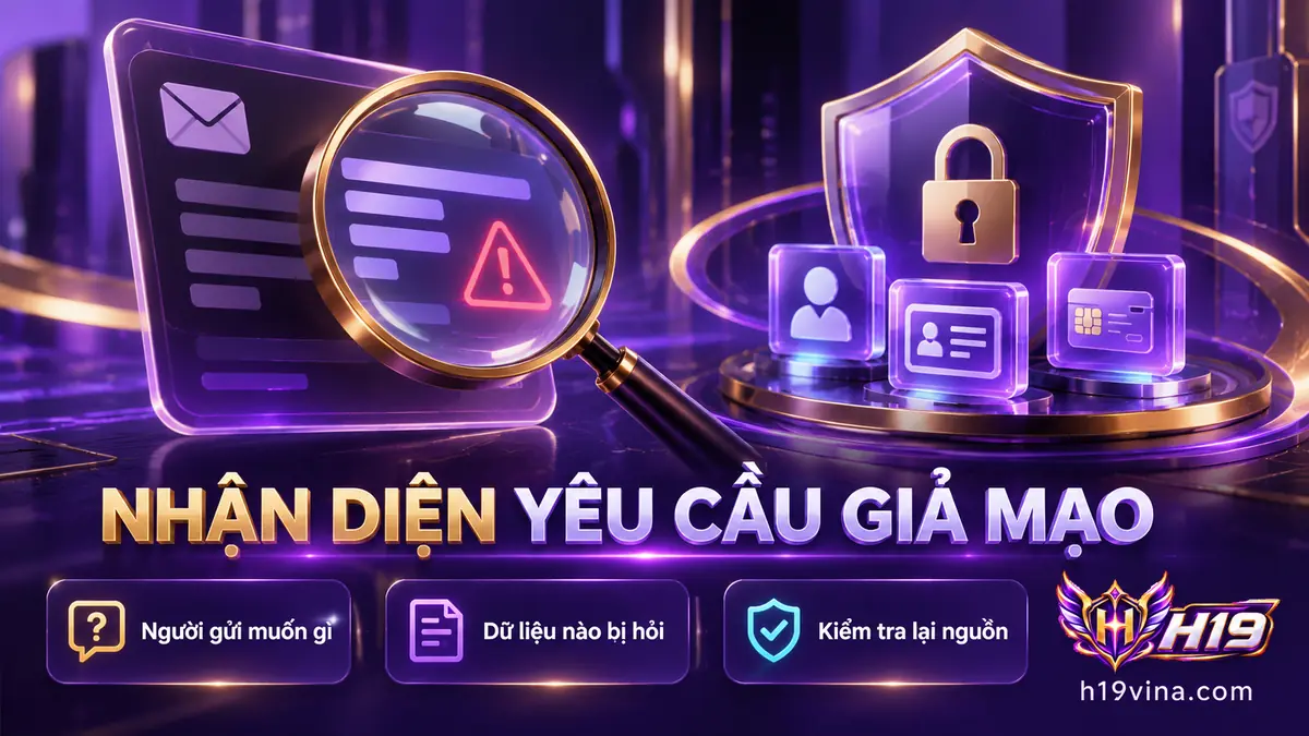 Cảnh báo giả mạo H19 qua yêu cầu gửi mã, dữ liệu hoặc quyền truy cập