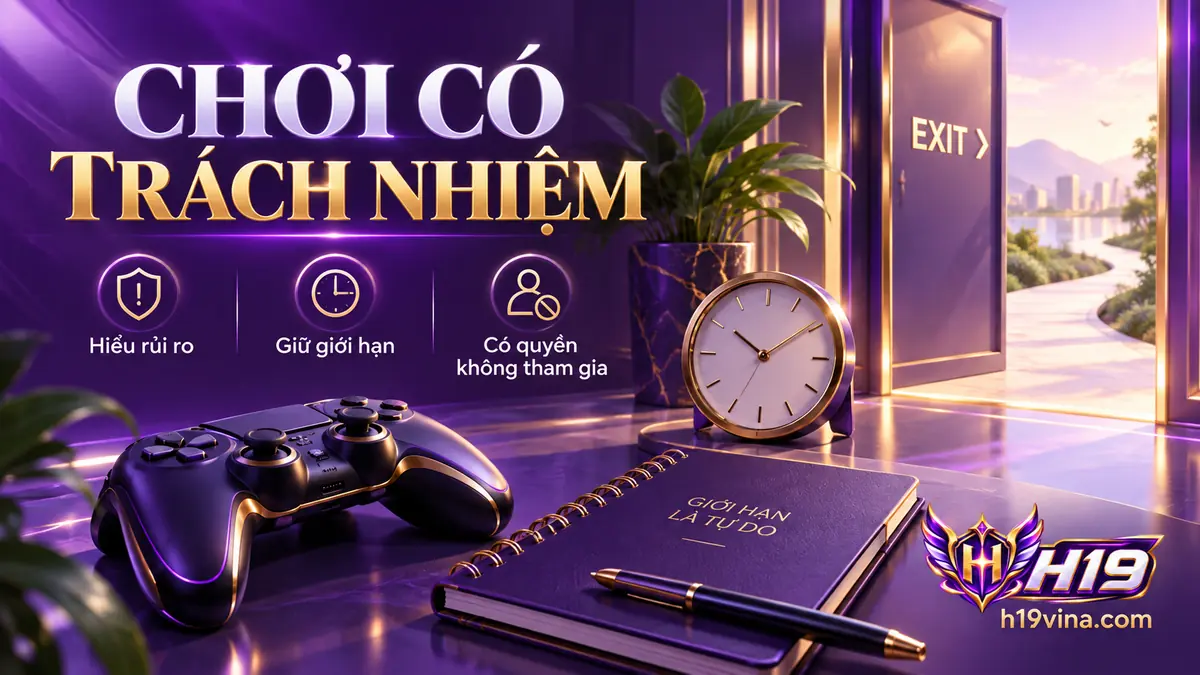 Chơi có trách nhiệm H19 với nhận thức về rủi ro và quyền lựa chọn không tham gia