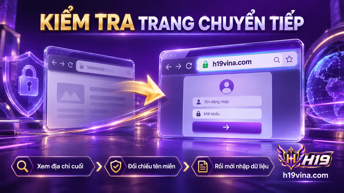 Đối chiếu địa chỉ đích của link H19 sau khi trình duyệt chuyển trang