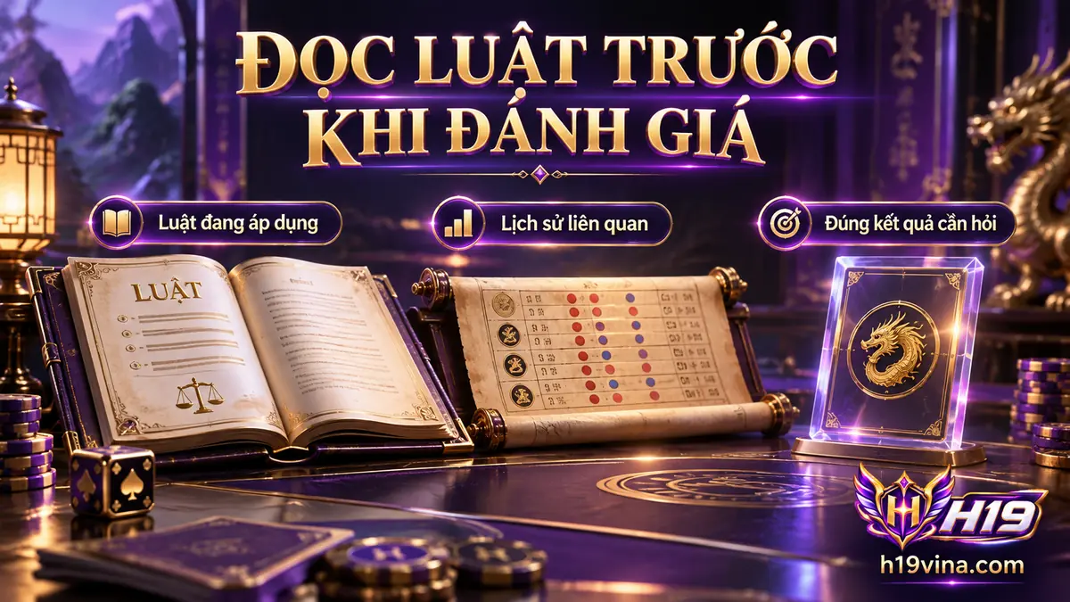 Đọc luật sản phẩm H19 và dữ liệu lịch sử trước khi đánh giá kết quả