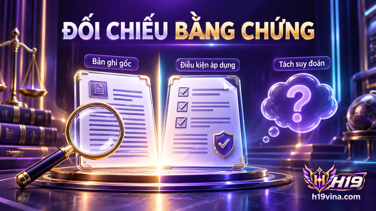 Đối chiếu bằng chứng khiếu nại H19 với bản ghi gốc và điều kiện liên quan