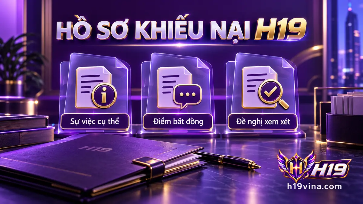 Chuẩn bị hồ sơ khiếu nại H19 với sự việc, điểm bất đồng và yêu cầu xem xét
