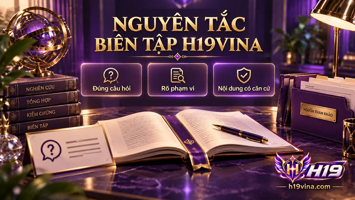 Minh họa chính sách biên tập H19 về mục đích và phạm vi nội dung