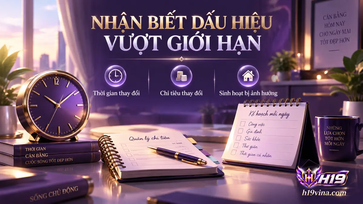 Nhận biết dấu hiệu vượt giới hạn thời gian và chi tiêu khi tìm hiểu chơi có trách nhiệm H19