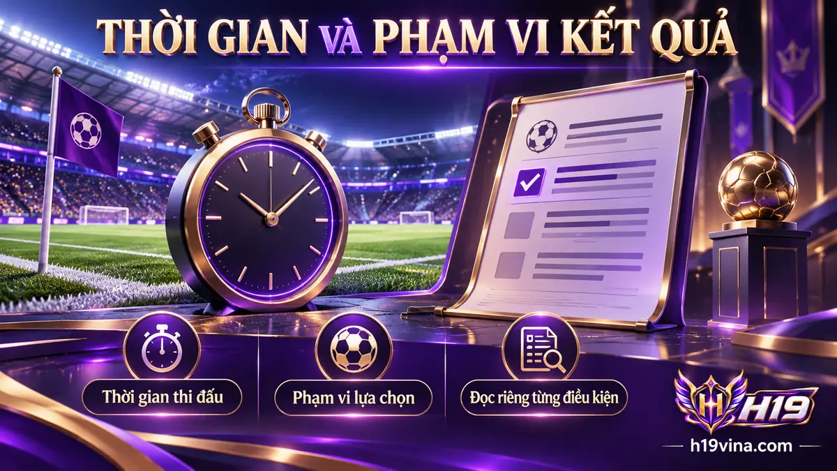 Phân biệt thời gian thi đấu và phạm vi kết quả trong thể thao H19