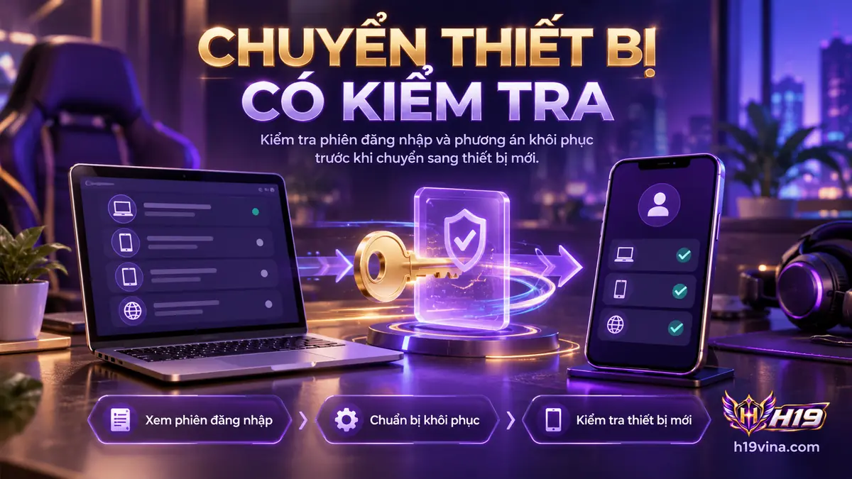 Rà soát phiên đăng nhập tài khoản H19 trước khi chuyển thiết bị