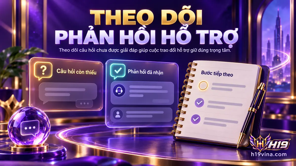 Theo dõi phản hồi hỗ trợ H19 và bổ sung thông tin cho cùng yêu cầu