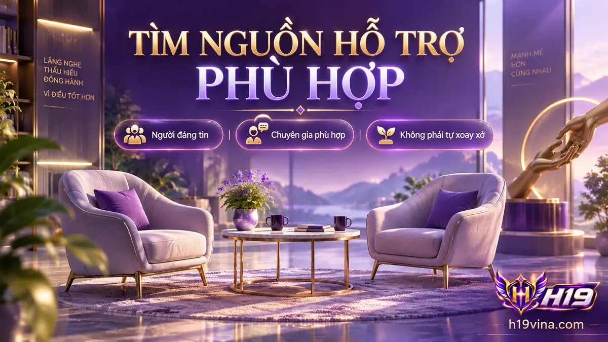 Tìm người đáng tin và hỗ trợ chuyên môn theo hướng dẫn chơi có trách nhiệm H19
