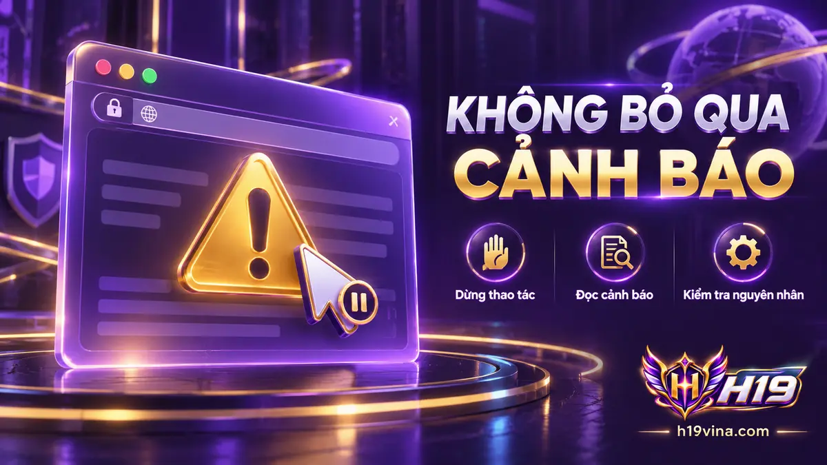 Nhận diện cảnh báo trình duyệt khi kiểm tra liên kết liên quan đến H19